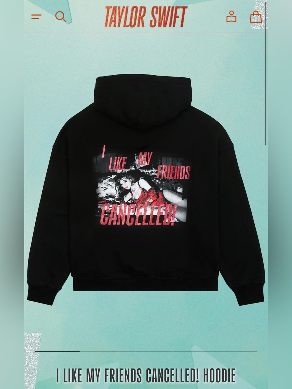 Taylor Swift I Like My Friends Cancelled Black Hoodie